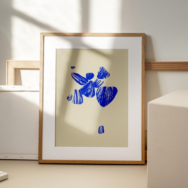 Contemporary Contemporary Blue Abstract Giclee Print For Sale - Image 3 of 4