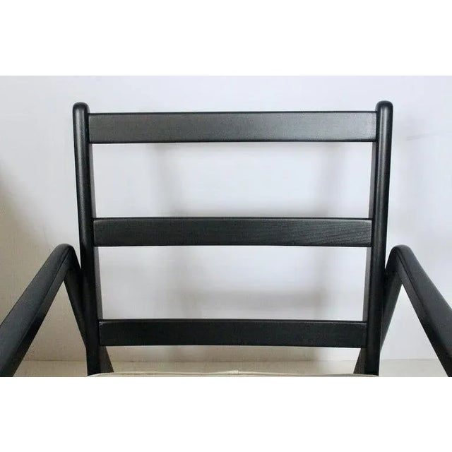 Early Ole Wanscher Ebonized Mahogany Lounge Chairs, 1950's - A Pair For Sale - Image 12 of 13