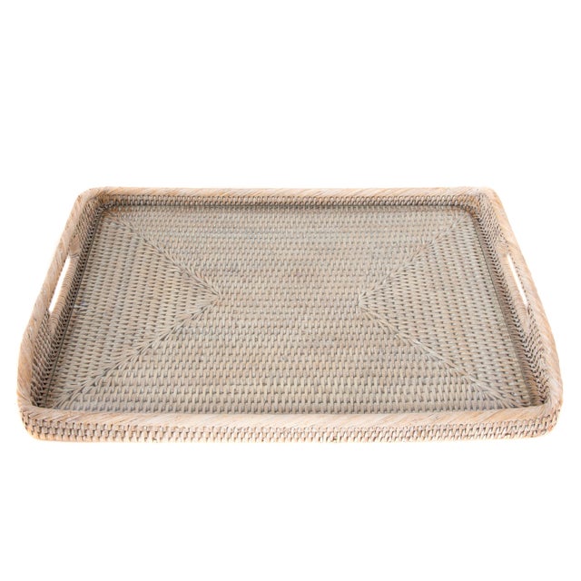 Our rectangular rattan serving and ottoman trays with glass inserts will instantly add a gorgeous touch to any room of...