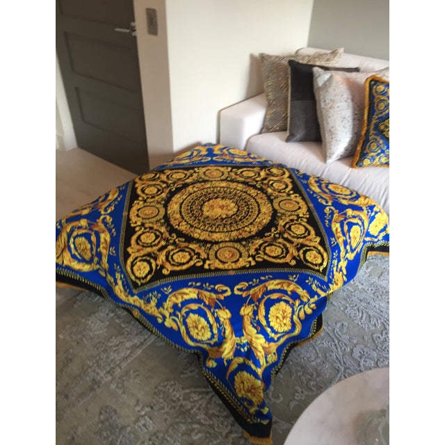 Italian Custom Made Baroque Versace Velvet Throw For Sale - Image 10 of 11