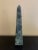 Green Marble Obelisk With Dramatic Veining For Sale In South Bend - Image 6 of 11