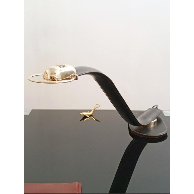Cobra Leather Desk Lamp by Traso Milano, 1988 For Sale - Image 16 of 16
