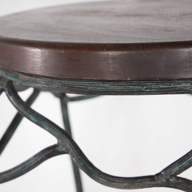 Wood Wrought Iron Side Tables, 1960s, Set of 2 For Sale - Image 7 of 16
