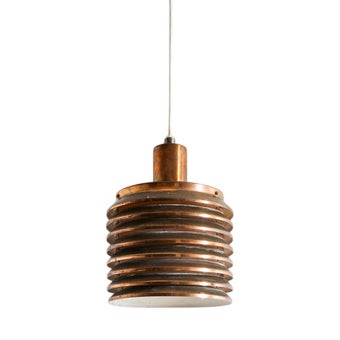 Swedish Mid Century Decorative T-642 Copper Ceiling Pendant Lamp by Hans Agne Jakobsson, 1960s For Sale