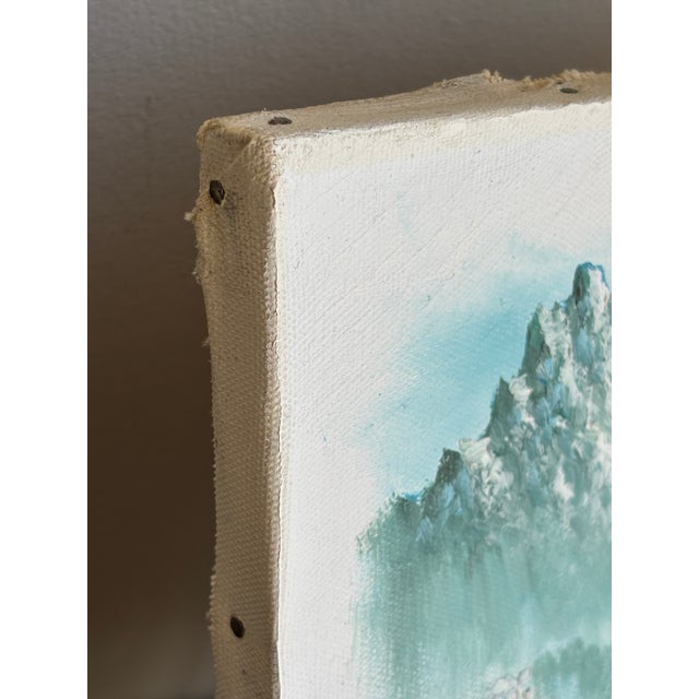 Circa 1970 Oil on Canvas Asian Winter Landscape, Suh Jin Hee (South Korea, 20th Century), Unframed For Sale In Baltimore - Image 6 of 12