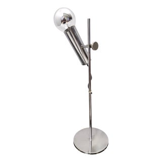 Vintage Chrome-Plated Brass Desk Lamp by Giuseppe Ostuni for O-Luce, 1960s For Sale