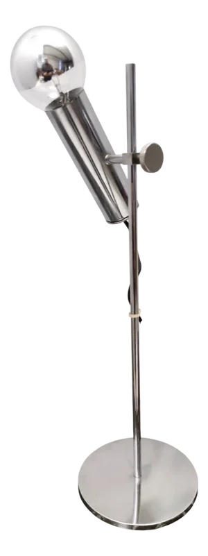 Vintage Chrome-Plated Brass Desk Lamp by Giuseppe Ostuni for O-Luce, 1960s