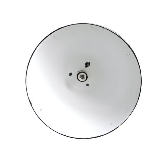 Industrial Mid-Century Industrial Black Enamel Factory Pendant Lamp For Sale - Image 3 of 5