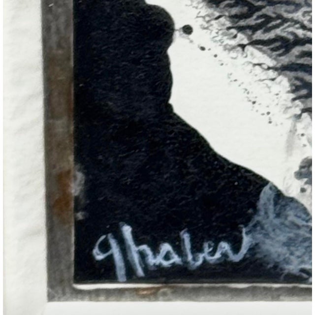 Sculpture Materials Signed Gena Haber “Broken Dreams 3” Mixed Media Acrylic Collage Framed Abstract For Sale - Image 7 of 7