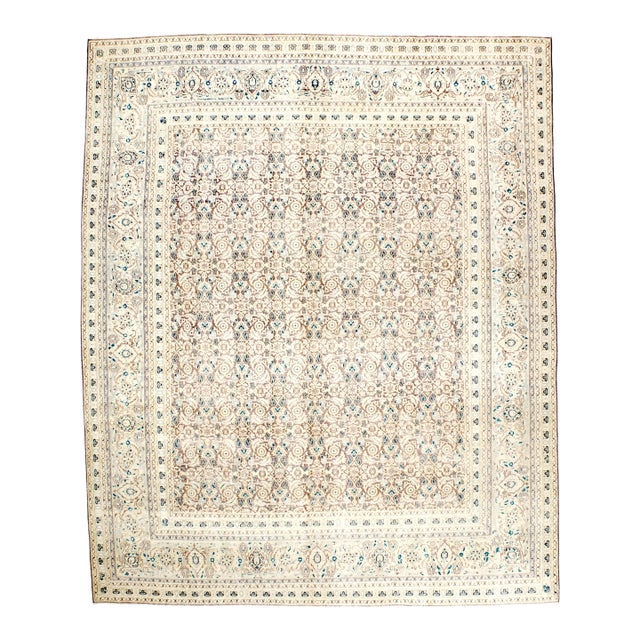 Antique Persian Tabriz Rug 7'9" X 9’4” For Sale