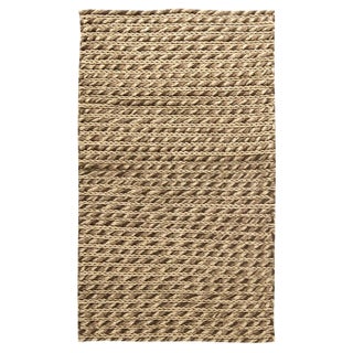 Modern Striped Beige Sylvan Handmade Wool Rug by Doris Leslie Blau For Sale