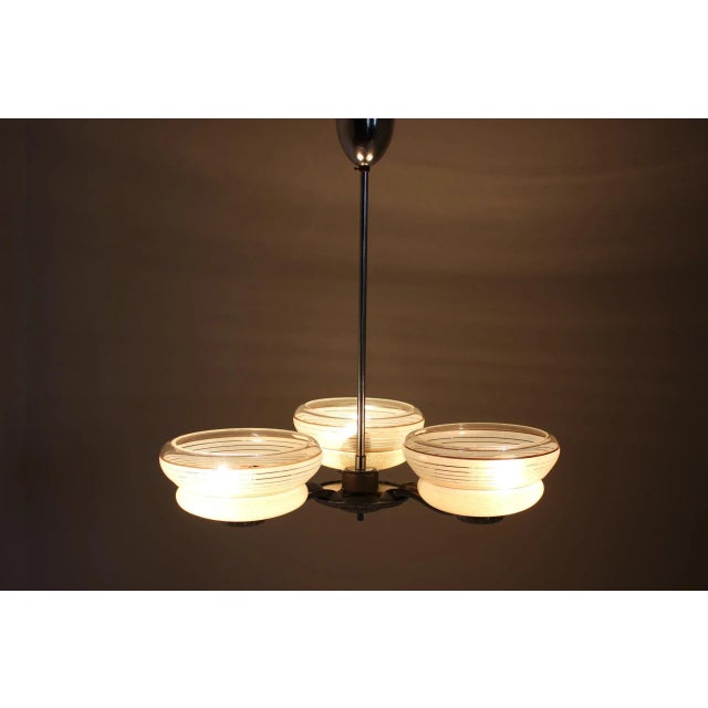 Metal Large Mid-Century Modern Pendant Lamp from Zukov, 1950s For Sale - Image 7 of 13