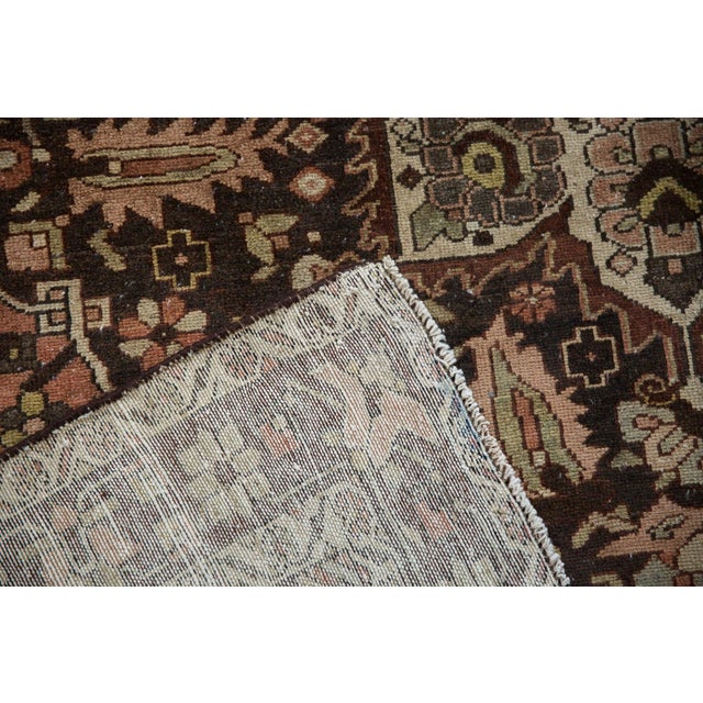 Textile 1950s Vintage Persian Hamadan Starburst Medallion Wool Carpet For Sale - Image 7 of 10