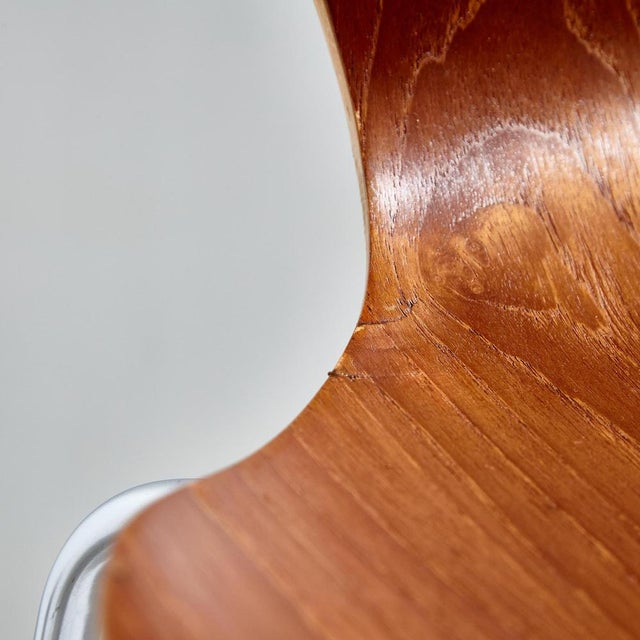 Teak Model 3107 Chair by Arne Jacobsen for Fritz Hansen, 1960s For Sale - Image 10 of 18