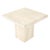 Travertine Square Pedestal Base Coffee Side Occasional Lamp Table For Sale - Image 11 of 11