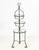 French Wrought Iron Three-Tier Serving Stand, galleried mirrored glass tops. 37.5" H x 14" W x 14" D. Provenance: From an...