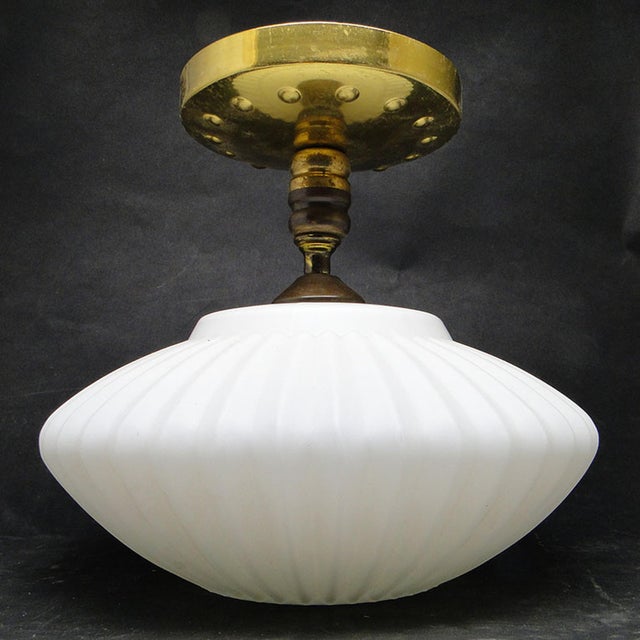 Metal Art Deco Pendant Lamp, Poland, 1950s For Sale - Image 7 of 15