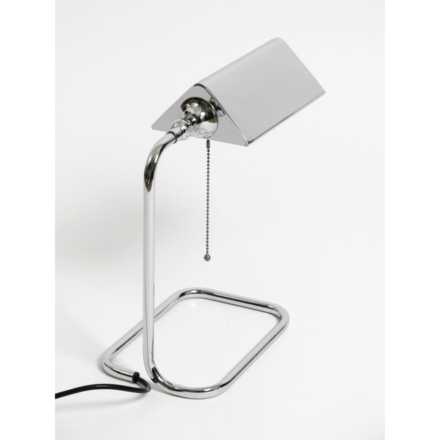 1980s Large Chrome Table Lamp by Florian Schulz, 1980s For Sale - Image 5 of 18