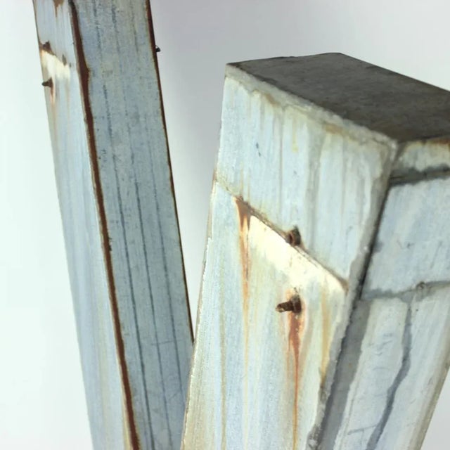 Large Vintage Industial Czechoslovakian Letter V in Zinc, 1950s For Sale - Image 6 of 7