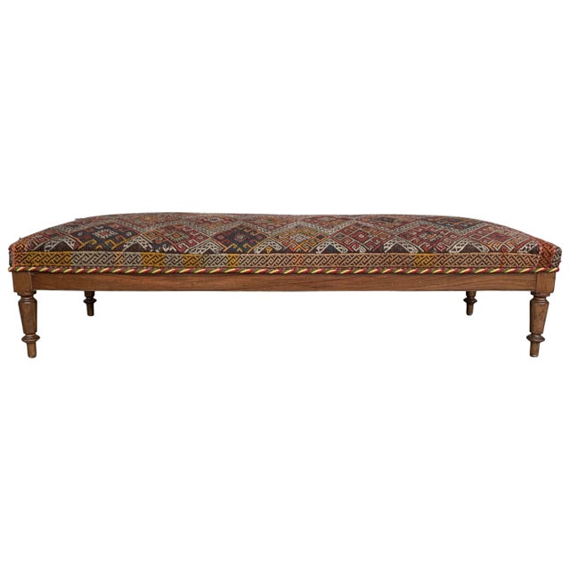 Brown Louis XIV Style French Large Bench Dark Oak from 1920s For Sale - Image 8 of 18
