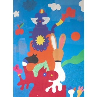 German Artist Original Framed Lithograph Print For Sale