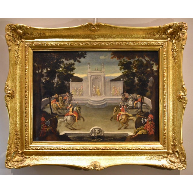 Isaac de moucheron (amsterdam 1667 - 1744) circle renaissance garden with a knightly feast oil on canvas 70 x 98 cm. -...