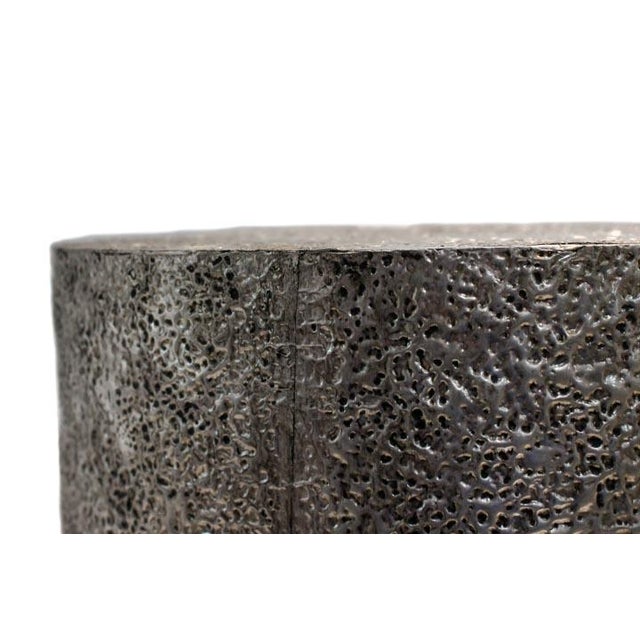 2000 - 2009 Side Table Silver and Black Modern For Sale - Image 5 of 12