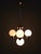 Art Deco Brass and Opaline Glass Chandelier, 1930s For Sale - Image 12 of 14