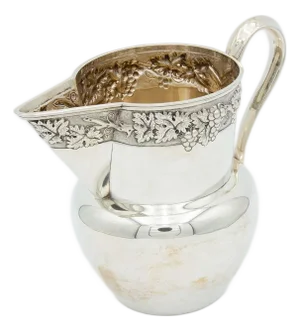 Silver Wine Jug with Bunches of Grapes