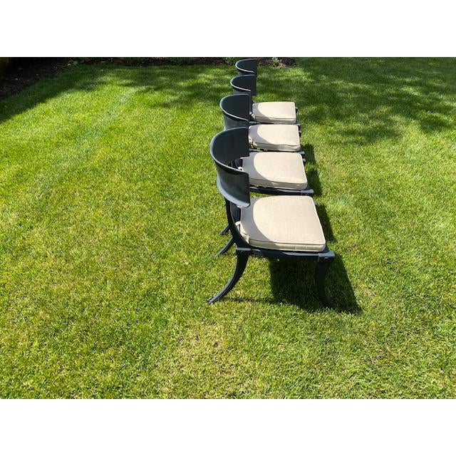 Restoration Hardware Klismos Round Dining Table and Chairs 5 Pieces Chairish