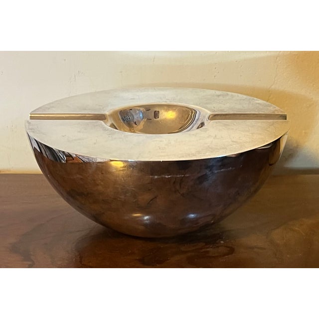 Vintage Art Deco Style Silverplate Orb Cigar Ashtray For Sale - Image 13 of 15