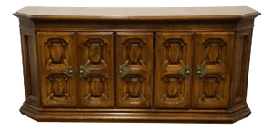 Heritage Furniture Maracay Collection Solid Pecan Italian Neoclassical Tuscan Style 70" Buffet Sideboard 183-144