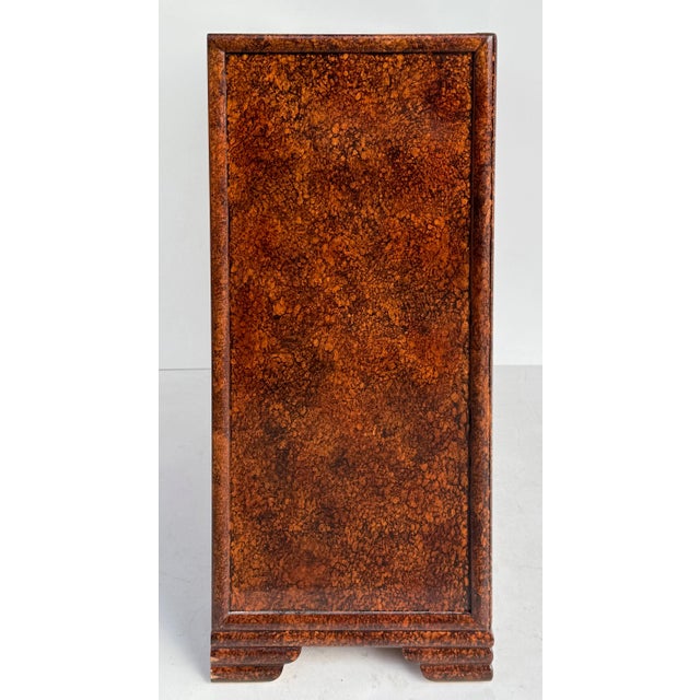 Late 20th Century Drexel Heritage Expectations Faux Tortoise Console Chests, Vintage Pair For Sale - Image 9 of 12