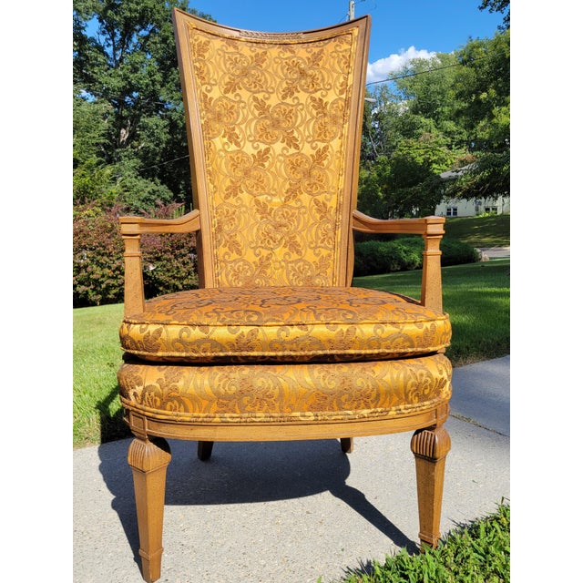 1960s Statesville Chair Co. Louis XVI High Backed Arm Chairs For Sale - Image 11 of 18