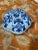 1970s Blue and White Pumpkin Style Ceramic Box For Sale - Image 4 of 5