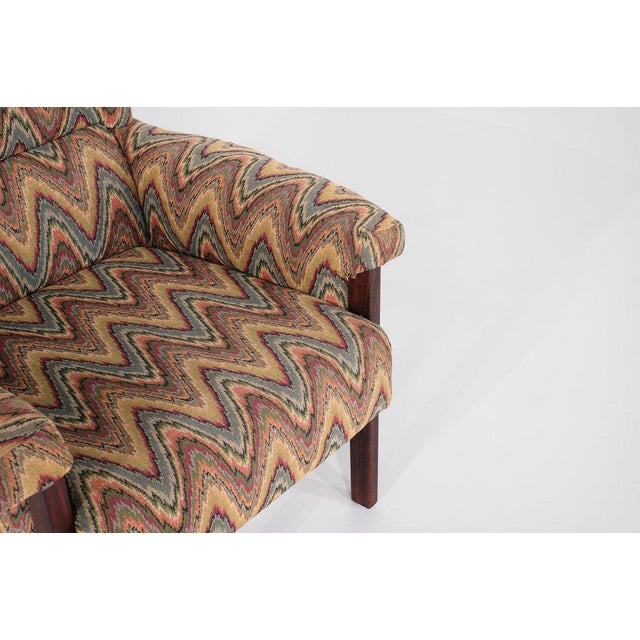Wood Armchair in Fabric and Wood, Italy, 1960s For Sale - Image 7 of 16
