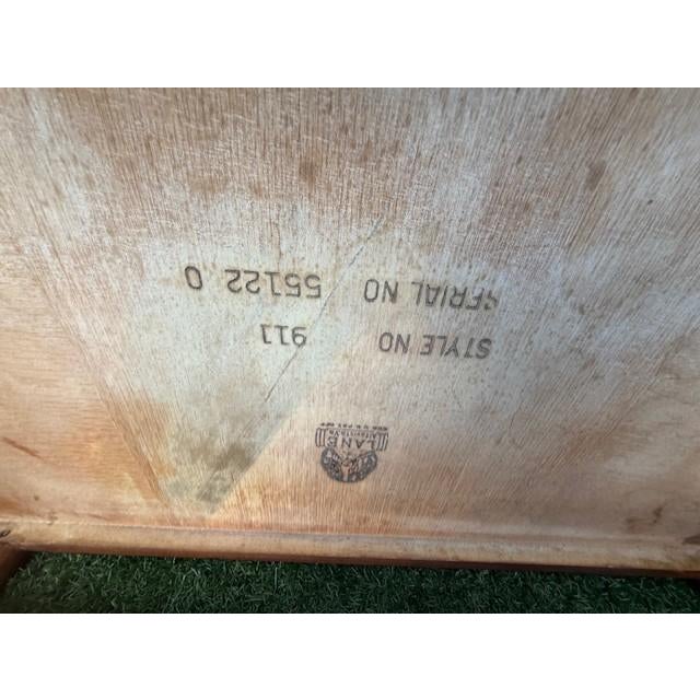 1955 Lane Acclaim 3-Piece Table Set by Andre Bus – MCM Walnut, Refinished For Sale - Image 10 of 12