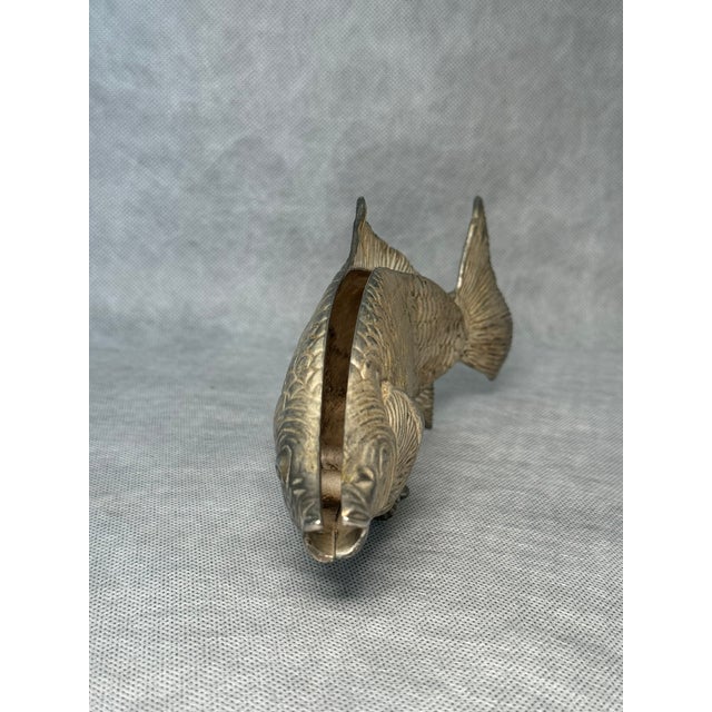 Metal Vintage Italian Metal Fish Napkin Holder, 1970s For Sale - Image 7 of 8