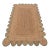 Olive Green Scallop Edge Jute Rug 3x20 Ft. For Sale