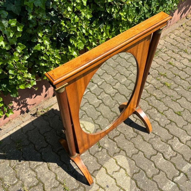 Empire Standing Mirror in Walnut For Sale - Image 9 of 12
