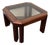 Vintage Italian Coffee Table in Wood with Smoked Glass Top, 1970s For Sale
