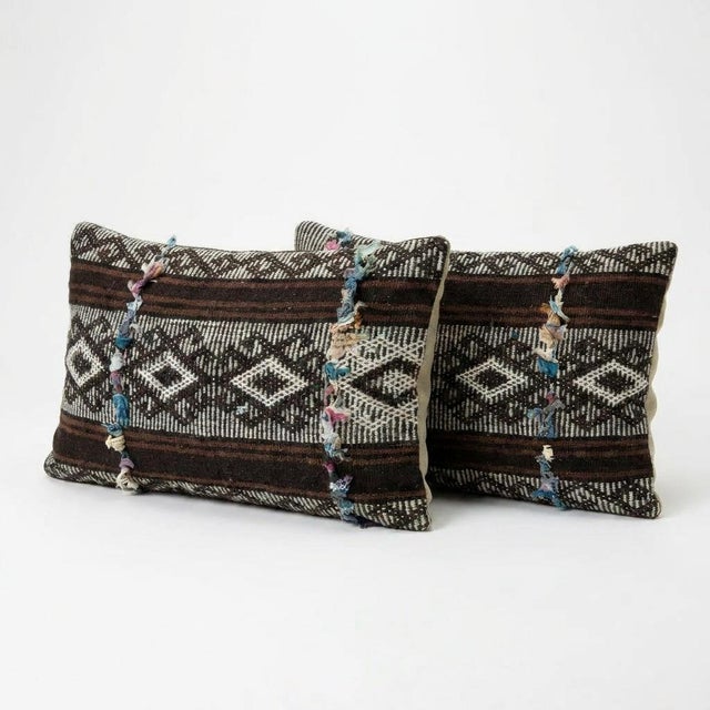 This beautiful 14'' x 20'' Turkish Kilim pillow cover set was made from authentic handwoven flatweave kilim. The...