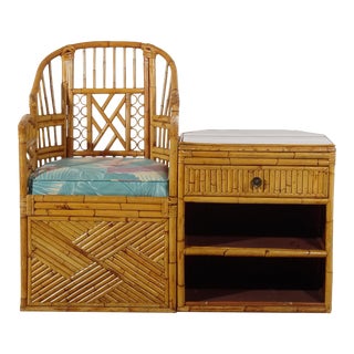 Split Bamboo Brighton Telephone Chair For Sale