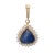 Modern Natural 11.20 Carat Ceylon Sapphire Diamond Pendant Vintage 14 Karat Gold Pear For Sale - Image 3 of 4
