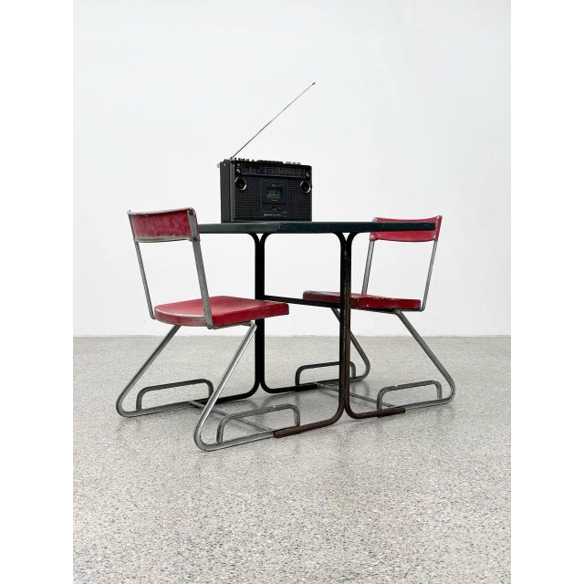 Aluminum Chairs with Table by Cindy Crawford-Steiger for Embru, Set of 3 For Sale - Image 6 of 18