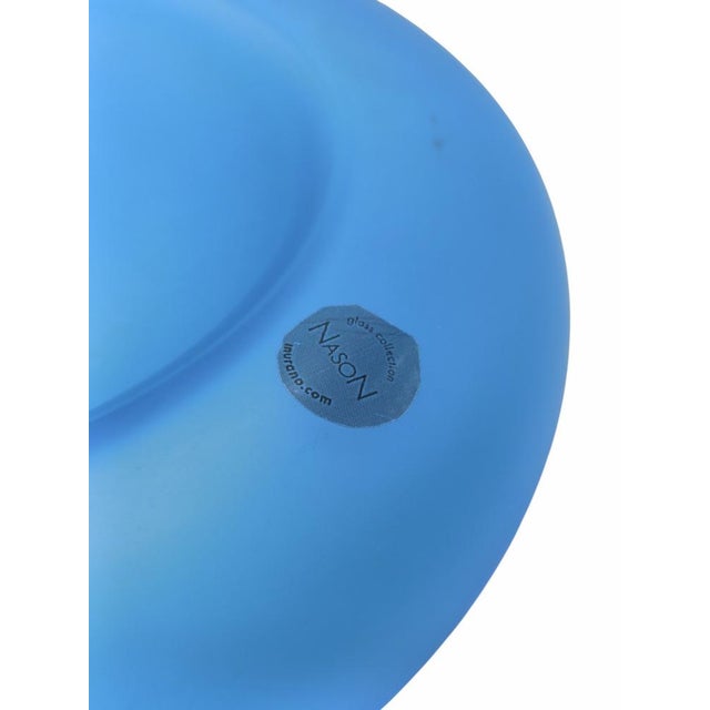 Murano glass pocket emptier bowl by Nason. It features a rounded, minimalist shape, typical of Nason glassware. The ‘Nason...