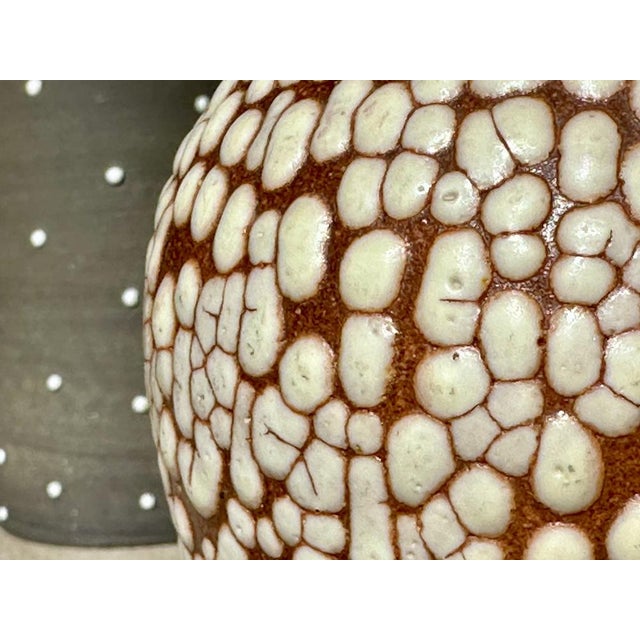 Studio Ceramic Vase with Net Glaze from Albert Kießling, Steinach, Germany, 1960s For Sale - Image 6 of 14