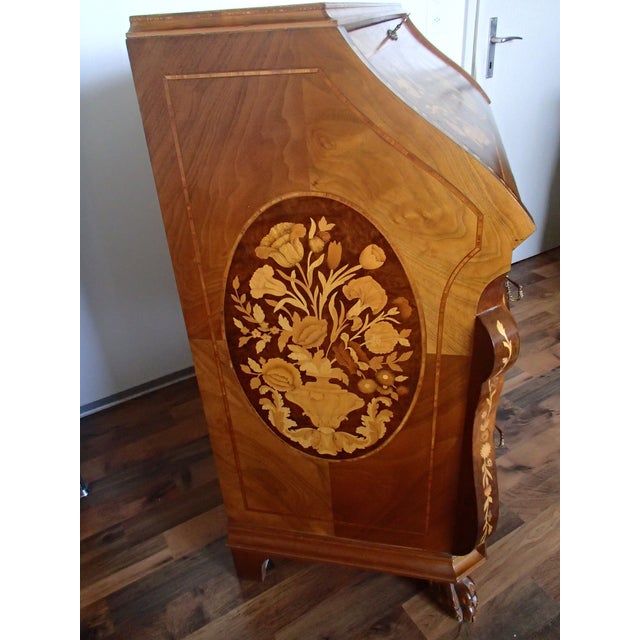Ladies Secretaire with Flowers and Birds, 1890s For Sale - Image 16 of 18