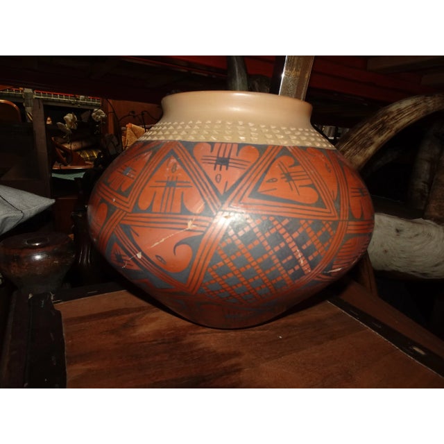 Vintage Southwestern Burnt Orange Pottery Vase Signed Tony Siqueira For Sale - Image 10 of 12