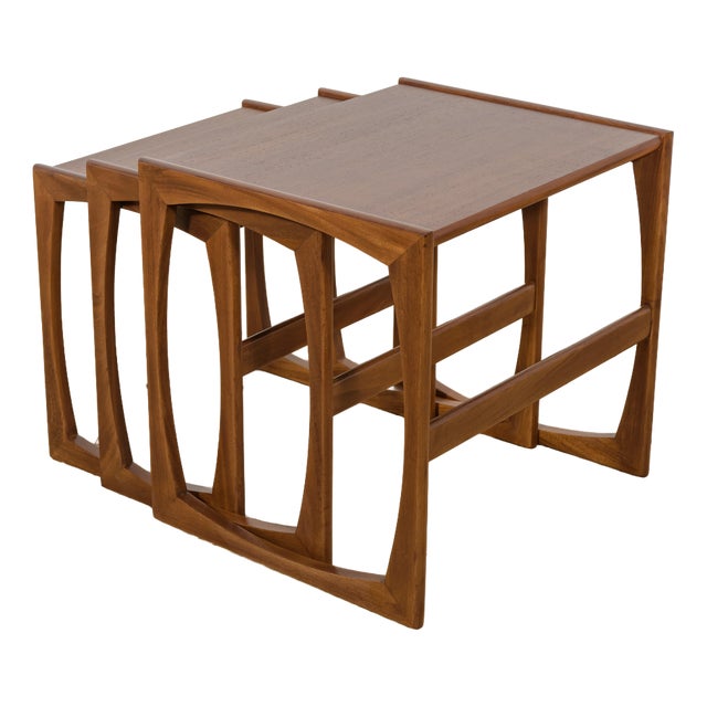 Mid-Century Modern Teak Nesting Tables by R. Bennett for G-Plan, 1960s, Set of 3 For Sale
